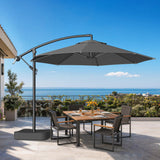 Patioslife Heavy Duty 10FT Cantilever Umbrella with Base – Premium Outdoor Shade for Patio, Backyard & Deck Living