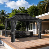 Patioslife All-Weather Aluminum Carport – Steel Roof Canopy for Cars, Motorcycles, RVs & Boats