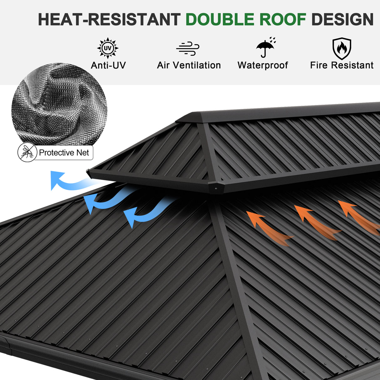 Patioslife All-Weather Aluminum Carport – Steel Roof Canopy for Cars, Motorcycles, RVs & Boats