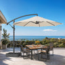 Patioslife Heavy Duty 10FT Cantilever Umbrella with Base – Premium Outdoor Shade for Patio, Backyard & Deck Living