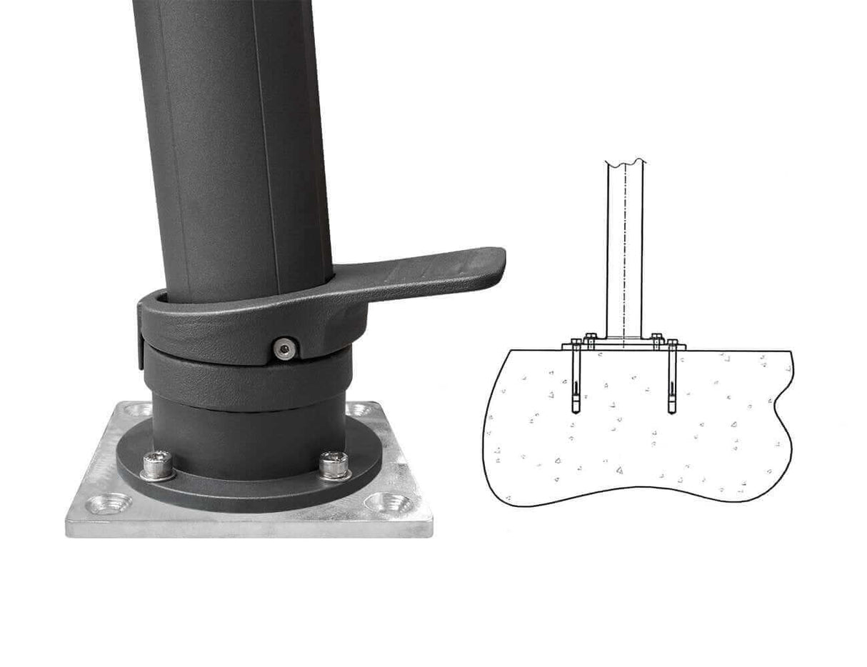 Concrete Patio Installation Kit  For Patioslife Aegis Pro™ Cantilever Umbrella