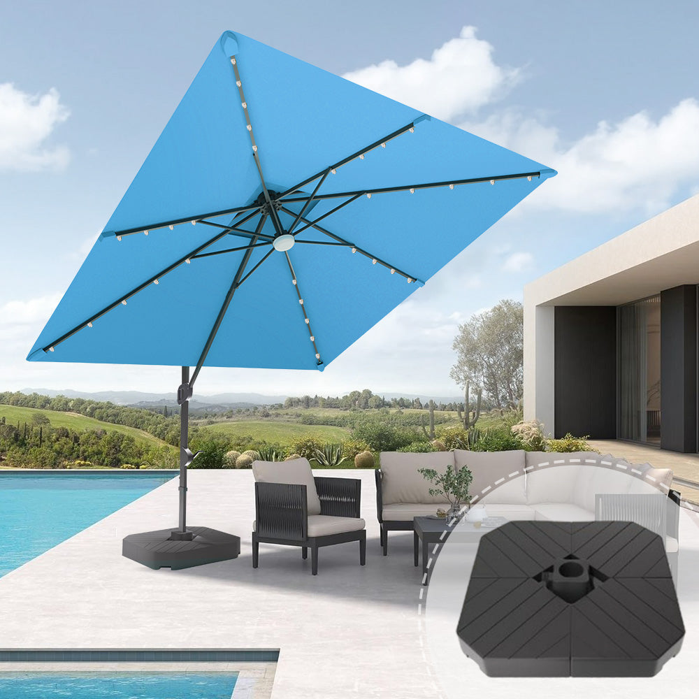 Blue patio umbrella ,patioslife,Poolside,Outdoor Leisure Area,Outdoor Kitchen or Dining Area,Garden Pathway,Rooftop Terrace,Sun Shading & Light Contro,Space Definition,LED