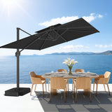Patioslife Aegis Pro Cantilever Umbrella, Reinforced & Powder-Coated Aluminium Ribs and Pole for Garden & Patio