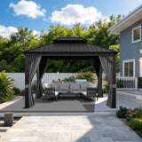 Patioslife All-Weather Aluminum Carport – Steel Roof Canopy for Cars, Motorcycles, RVs & Boats