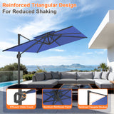 Patioslife Aegis Pro Cantilever Umbrella, Reinforced & Powder-Coated Aluminium Ribs and Pole for Garden & Patio
