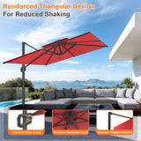 Patioslife Aegis Pro Cantilever Umbrella, Reinforced & Powder-Coated Aluminium Ribs and Pole for Garden & Patio
