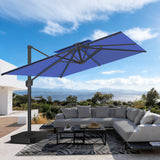 Patioslife Aegis Pro Cantilever Umbrella, Reinforced & Powder-Coated Aluminium Ribs and Pole for Garden & Patio