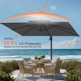Patioslife Aegis Pro Cantilever Umbrella, Reinforced & Powder-Coated Aluminium Ribs and Pole for Garden & Patio