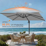 Patioslife Aegis Pro Cantilever Umbrella, Reinforced & Powder-Coated Aluminium Ribs and Pole for Garden & Patio