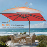 Patioslife Aegis Pro Cantilever Umbrella, Reinforced & Powder-Coated Aluminium Ribs and Pole for Garden & Patio