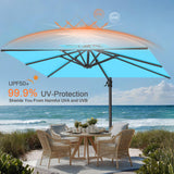 Patioslife Aegis Pro Cantilever Umbrella, Reinforced & Powder-Coated Aluminium Ribs and Pole for Garden & Patio