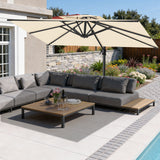 Patioslife Aegis Pro Cantilever Umbrella, Reinforced & Powder-Coated Aluminium Ribs and Pole for Garden & Patio