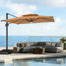 Patioslife Aegis Pro Cantilever Umbrella with LED Lights, Reinforced & Powder-Coated Aluminium Ribs and Pole — Perfect for Garden & Patio