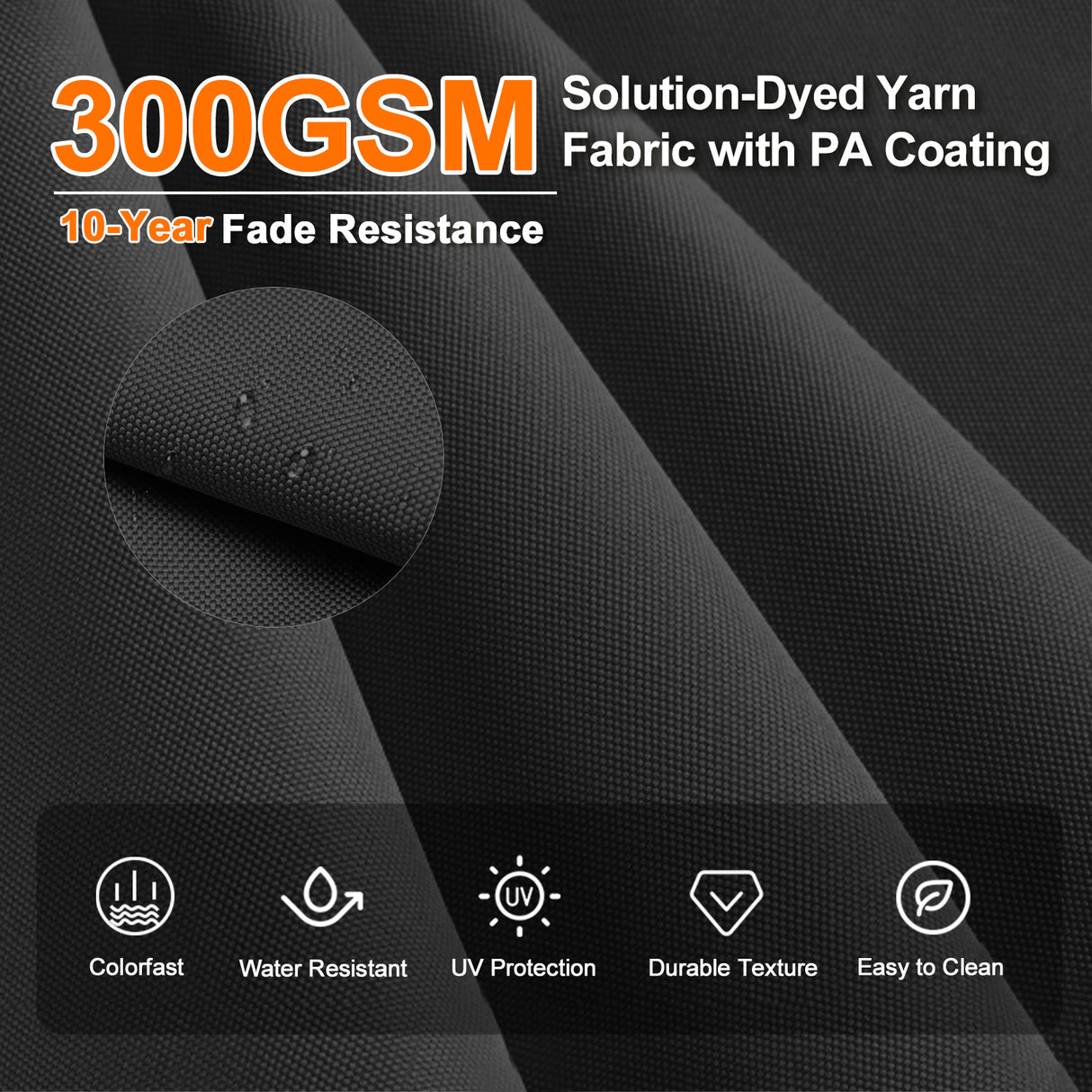 Patioslife Aegis Premium Cantilever Umbrella with Full-Rib LED Strip Lighting, Fibreglass Ribs and Powder-Coated Aluminium Pole for Luxury Garden & Patio Shade