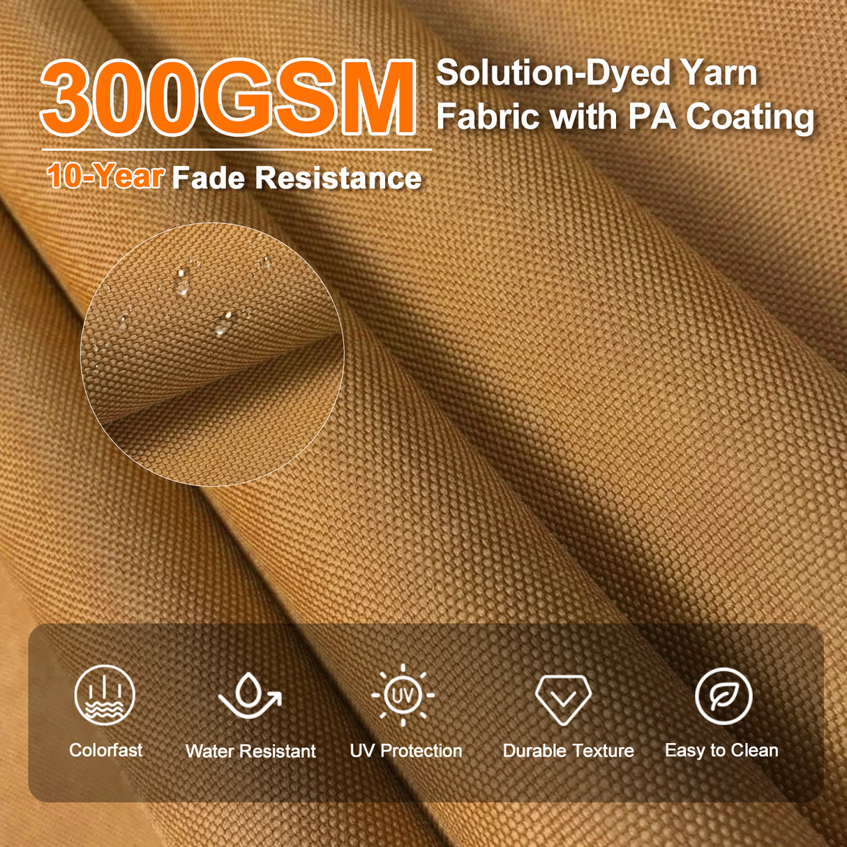 Patioslife Aegis Premium Cantilever Umbrella with Full-Rib LED Strip Lighting, Fibreglass Ribs and Powder-Coated Aluminium Pole for Luxury Garden & Patio Shade