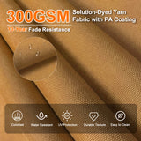 Patioslife Aegis Premium Cantilever Umbrella with Full-Rib LED Strip Lighting, Fibreglass Ribs and Powder-Coated Aluminium Pole for Luxury Garden & Patio Shade