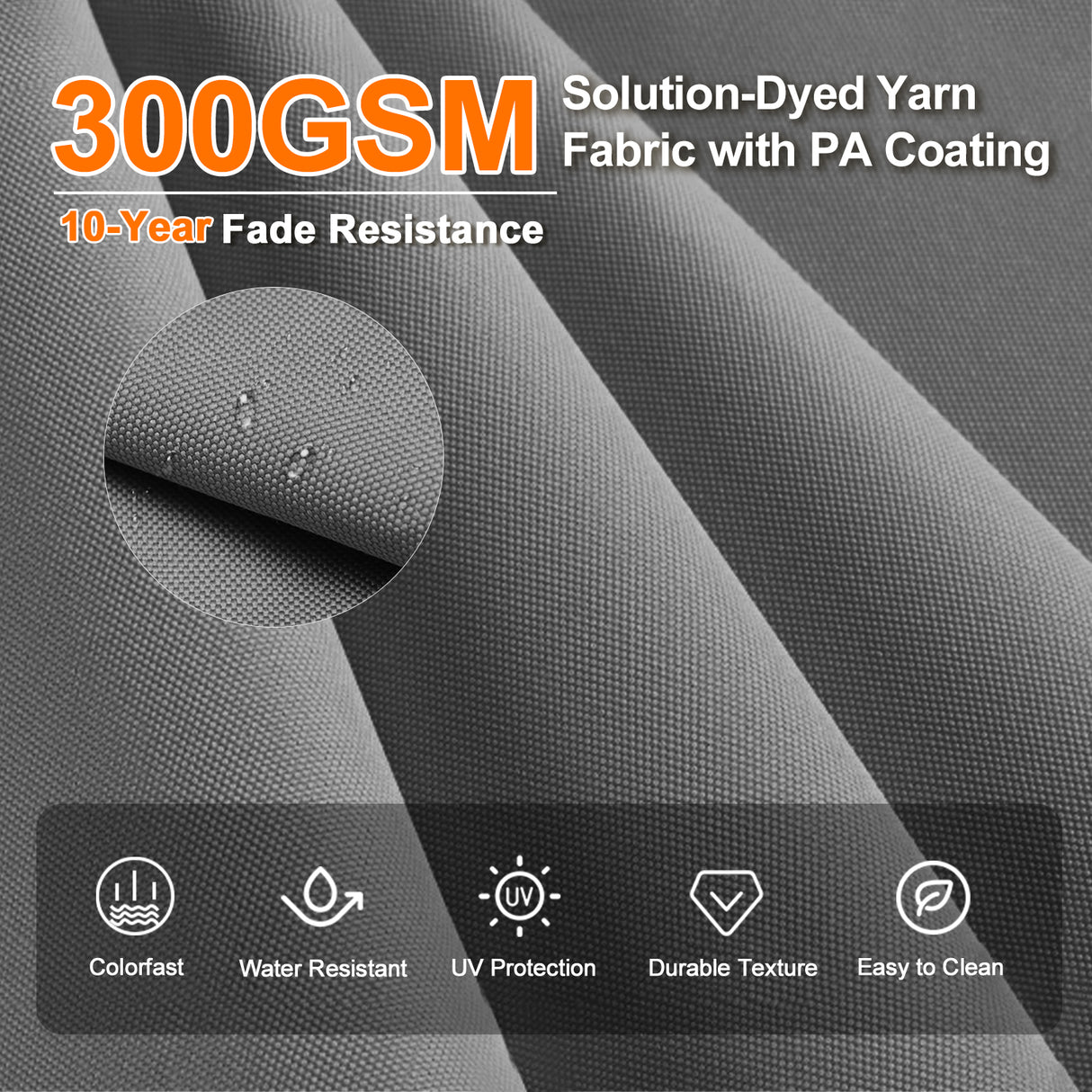 Patioslife Aegis Premium Cantilever Umbrella with Full-Rib LED Strip Lighting, Fibreglass Ribs and Powder-Coated Aluminium Pole for Luxury Garden & Patio Shade