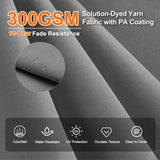 Patioslife Aegis Premium Cantilever Umbrella with Full-Rib LED Strip Lighting, Fibreglass Ribs and Powder-Coated Aluminium Pole for Luxury Garden & Patio Shade