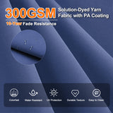 Patioslife Aegis Premium Cantilever Umbrella with Full-Rib LED Strip Lighting, Fibreglass Ribs and Powder-Coated Aluminium Pole for Luxury Garden & Patio Shade