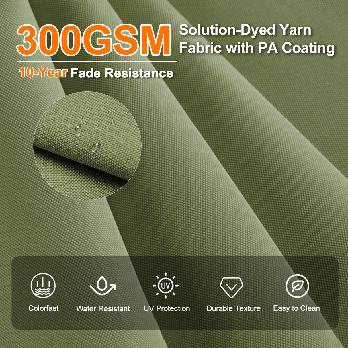 Patioslife Aegis Premium Cantilever Umbrella with Full-Rib LED Strip Lighting, Fibreglass Ribs and Powder-Coated Aluminium Pole for Luxury Garden & Patio Shade