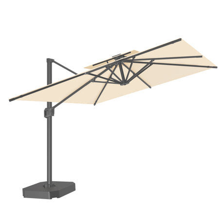 Patioslife Aegis Pro Cantilever Umbrella, Reinforced & Powder-Coated Aluminium Ribs and Pole for Garden & Patio