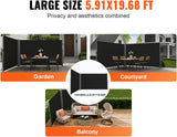 Patioslife Double Retractable Side Awning – Aluminum Privacy Screen & Wind Divider for Patio, Balcony, Terrace & Pool Area
