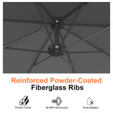 Patioslife Heavy Duty 10FT Cantilever Umbrella with Base – Premium Outdoor Shade for Patio, Backyard & Deck Living