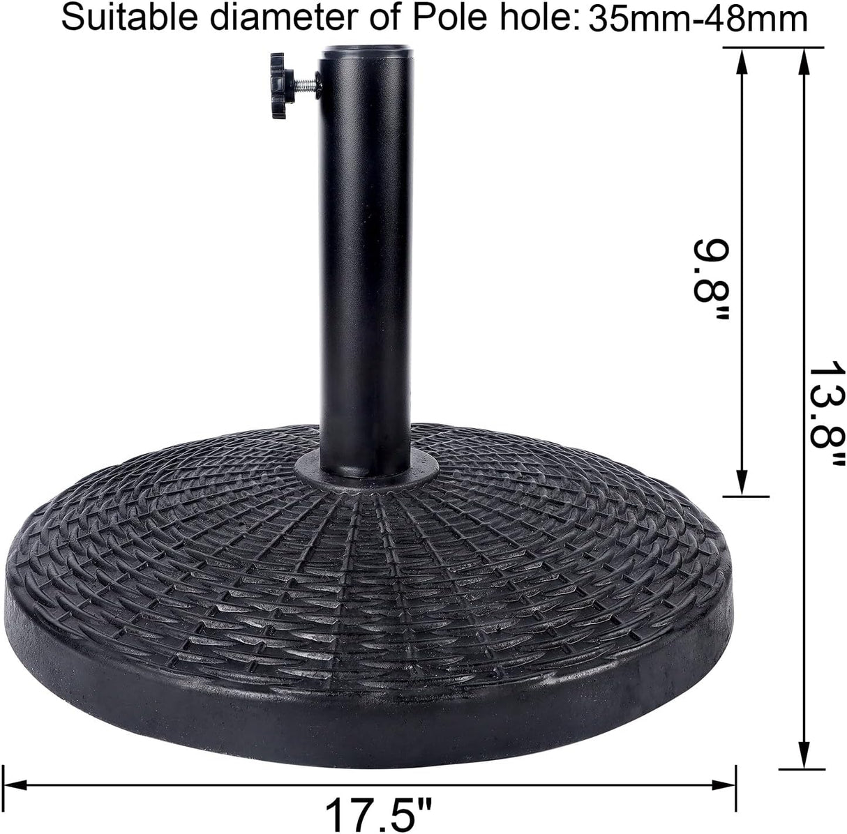 Patioslife  26.5 lbs Heavy Duty Patio Market Umbrella Base Stand for Market Breeze Series Umbrella