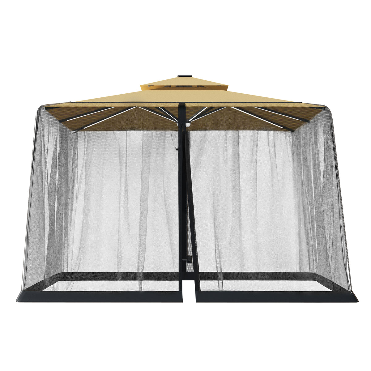 Patioslife Cantilever Umbrella Mosquito Net – Zip-Entry Mesh Screen with Weighted Base, Fits 8–13ft Umbrellas