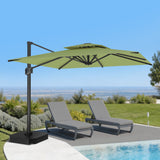 Patioslife Aegis Pro Cantilever Umbrella, Reinforced & Powder-Coated Aluminium Ribs and Pole for Garden & Patio