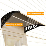 Patioslife Window & Door Awning Canopy – Clear Polycarbonate Outdoor Cover for Patio, Sun, Rain & Snow Protection