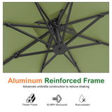 Patioslife Aegis Pro Cantilever Umbrella, Reinforced & Powder-Coated Aluminium Ribs and Pole for Garden & Patio