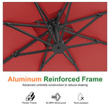 Patioslife Aegis Pro Cantilever Umbrella, Reinforced & Powder-Coated Aluminium Ribs and Pole for Garden & Patio