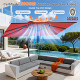 Patioslife Aegis Pro Cantilever Umbrella, Reinforced & Powder-Coated Aluminium Ribs and Pole for Garden & Patio