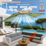 Patioslife Aegis Pro Cantilever Umbrella with LED Lights, Reinforced & Powder-Coated Aluminium Ribs and Pole — Perfect for Garden & Patio