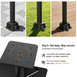 Patioslife Aegis Heavy Duty In-Ground Umbrella Base for Cantilever Parasols – 24-Inch Deep Dual-Coated Steel – Maximum Wind Resistance & Secure Concrete Ground Mount