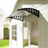 Patioslife Window & Door Awning Canopy – Clear Polycarbonate Outdoor Cover for Patio, Sun, Rain & Snow Protection
