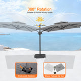 Patioslife Aegis Pro Cantilever Umbrella, Reinforced & Powder-Coated Aluminium Ribs and Pole for Garden & Patio