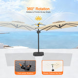 Patioslife Aegis Pro Cantilever Umbrella, Reinforced & Powder-Coated Aluminium Ribs and Pole for Garden & Patio