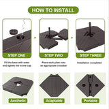 Patioslife Aegis Pro Cantilever Umbrella with LED Lights and Cover, Reinforced & Powder-Coated Aluminium Ribs and Pole — Perfect for Garden & Patio