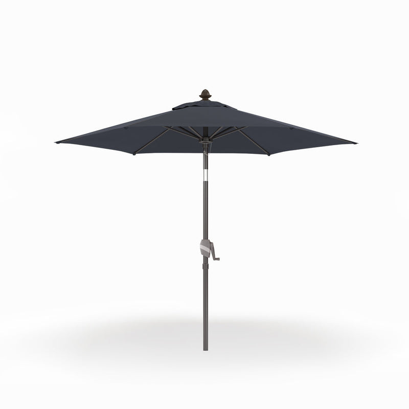 Patioslife 8ft black patio umbrella with straight pole and clean product display on white background