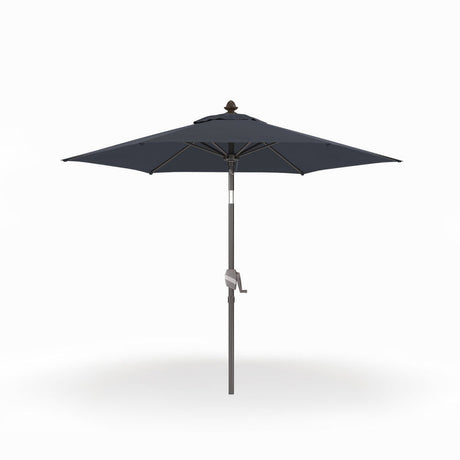 Patioslife 8ft black patio umbrella with straight pole and clean product display on white background