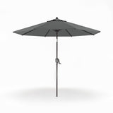 Patioslife 8ft charcoal patio umbrella with straight pole and wide canopy on a white background