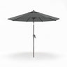 Patioslife 8ft charcoal patio umbrella with straight pole and wide canopy on a white background