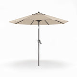 Patioslife 8ft cream patio umbrella with crank handle and neutral canopy for garden or patio shade