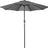 Patioslife Outdoor Market Breeze dark grey patio umbrella with durable 8-rib frame for backyard and garden shade