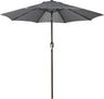 Patioslife Outdoor Market Breeze dark grey patio umbrella with durable 8-rib frame for backyard and garden shade