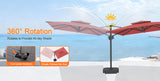 Patioslife Aegis Pro Cantilever Umbrella, Reinforced & Powder-Coated Aluminium Ribs and Pole for Garden & Patio