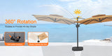Patioslife Aegis Pro Cantilever Umbrella, Reinforced & Powder-Coated Aluminium Ribs and Pole for Garden & Patio