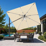 Patioslife Aegis Signature Rotating Cantilever Patio Umbrella with Adjustable Tilt | Large Outdoor Shade Umbrella for Garden, Deck & Poolside,  Includes Free Premium Cover